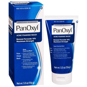 PanOxyl Acne Foaming Wash Benzoyl Peroxide 10% Maximum Strength 156g