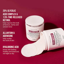 Load image into Gallery viewer, Even Smoother™ Glycolic Retinol Resurfacing Peel Pads