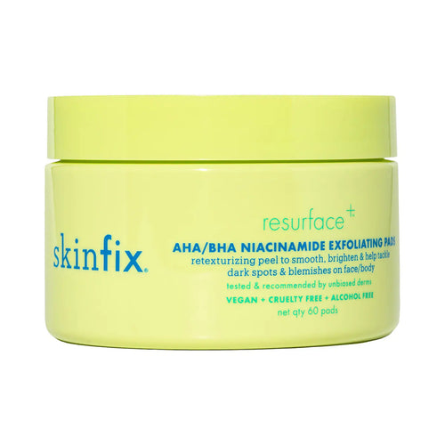 Resurface+ AHA/BHA Niacinamide Exfoliating Pads for Face and Targeted Body