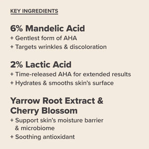 Skin Perfecting 6% Mandelic Acid + 2% Lactic Acid Liquid Exfoliant